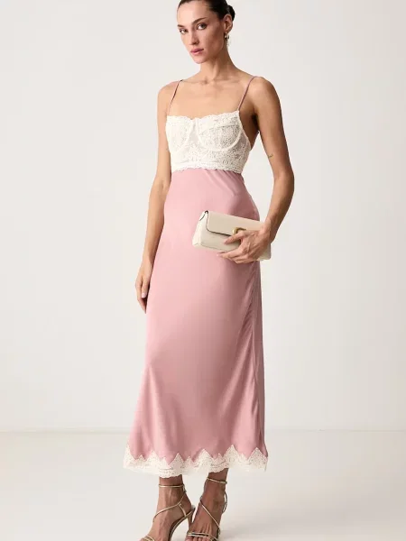 Bardot rochie lenjerie intimă TZARIANA roz
