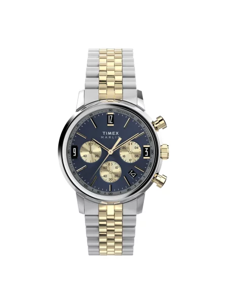 Lniany zegarek Timex niebieski