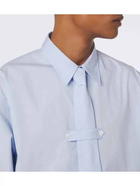 Srajca Dries Van Noten poplin vezi modra