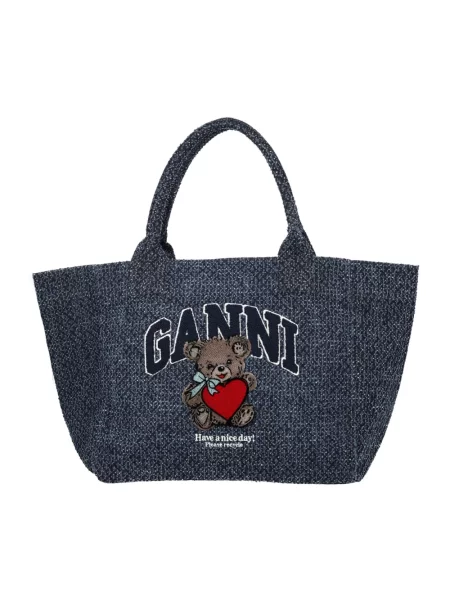 Shopperka Ganni niebieska
