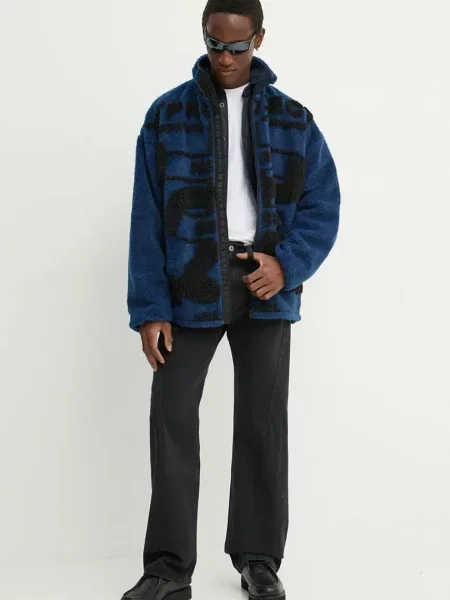 Куртка Y/Project PARIS BEST JACQUARD FLEECE JACKET перехідна oversize синій
