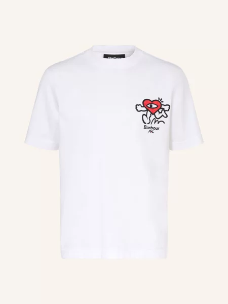 Barbour Koszulka Mul Camping weiss biała