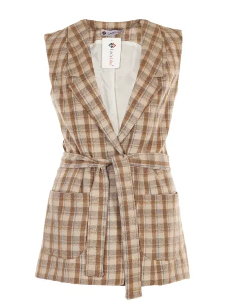 Жилет класичний LadyLike бавовна/поліестер бежевий