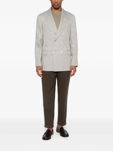Pantaloni Pt Torino plisate maro