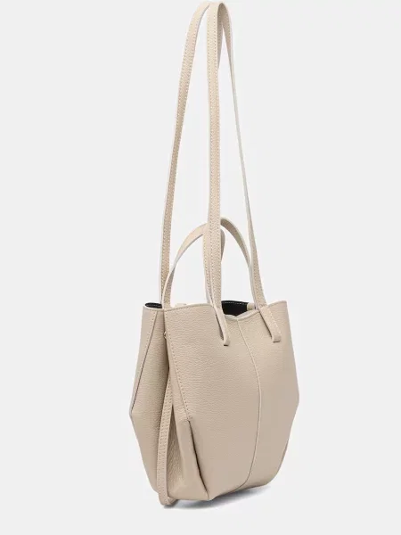Answear.LAB kabelka typu shopper dámska kožená béžová