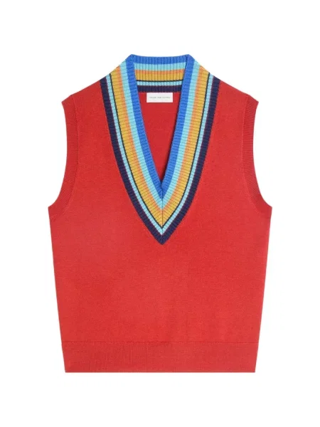 Top Dries Van Noten de lână roșu