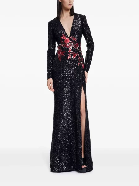 Rochie Elie Saab cu broderie negru