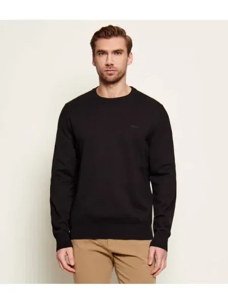 BOSS BLACK Pulover Upacas-L negru