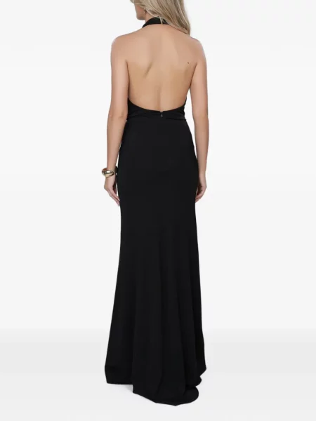 Rochie maxi Roserry cu model floral negru