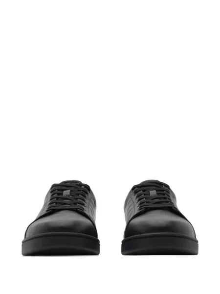 Sneakerși Burberry din piele în carouri negru