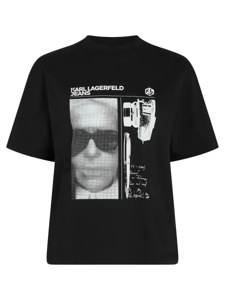 KARL LAGERFELD JEANS Tricou / alb negru