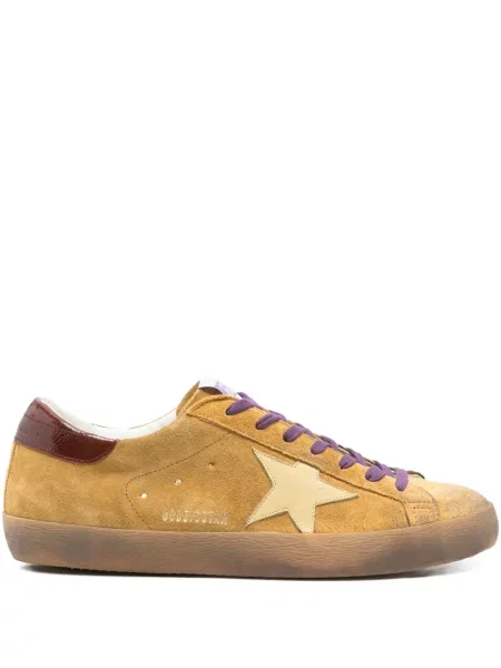 Sneakerși Golden Goose din piele de căprioară galben