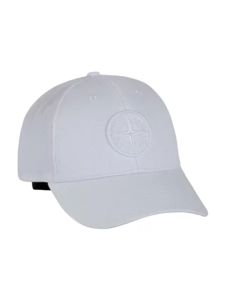 Czapka z daszkiem Stone Island z kamieniami biała