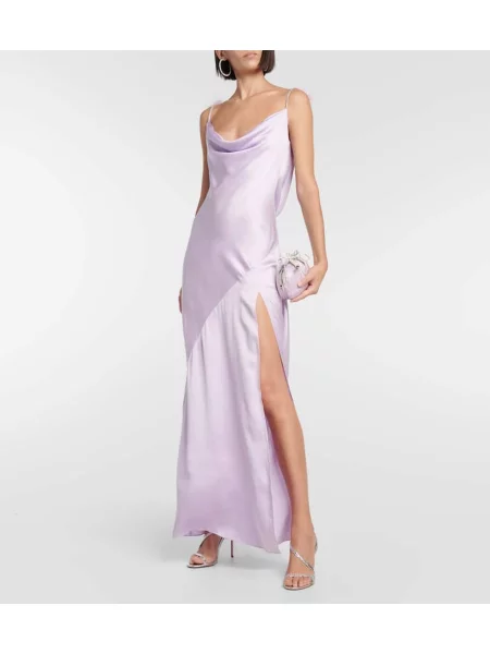 Rochie Self-portrait de mătase violet