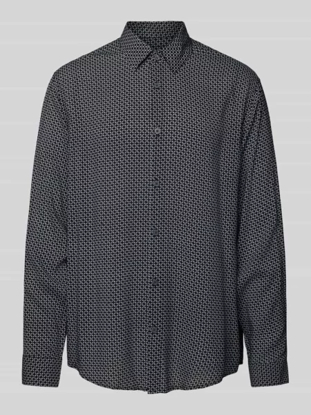 Koszula casualowa o kroju regular fit z z listwą guzikową Armani Exchange niebieska