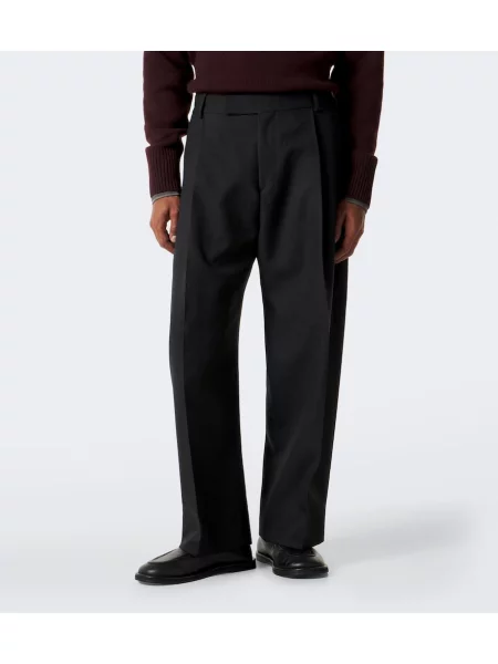 Pantaloni Studio Nicholson de lână negru