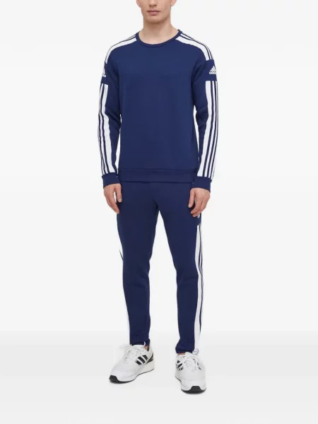 Csíkos tornaterem rövidnadrág Adidas nyomtatás kék