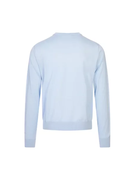 Dzianinowy sweter Canali niebieski