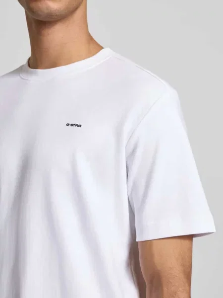 T-shirt w kroju regular fit z nadrukiem logo model True' G-star Raw biała