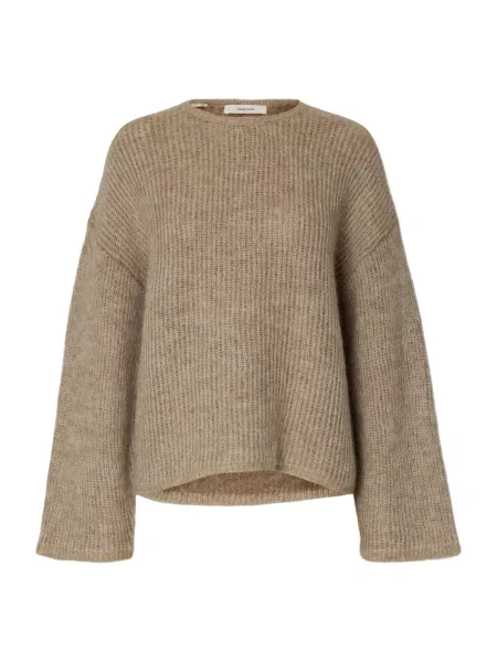 SELECTED Pulover SLFLULU închis bej