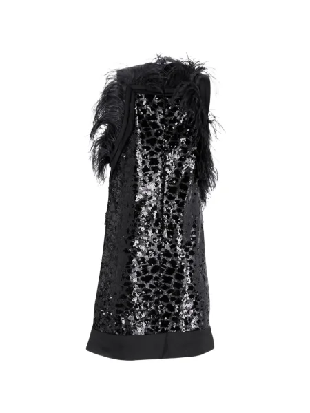Rochie Boss cu paiete de costum negru