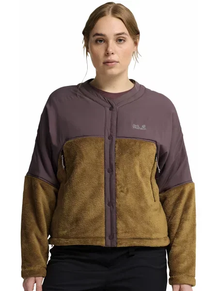 Флісова кофта Jack Wolfskin коричневий