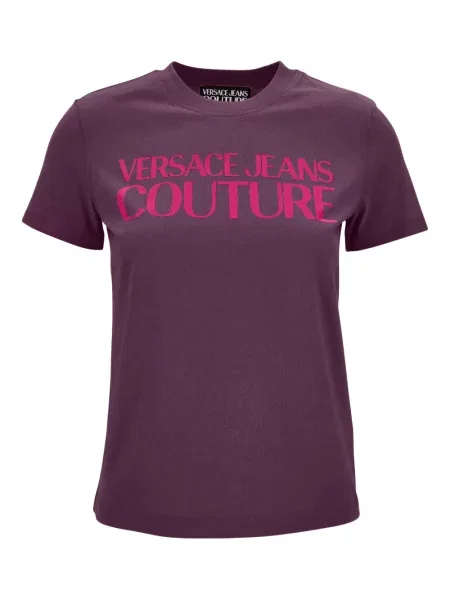 Tricou Versace Jeans Couture cu imagine violet