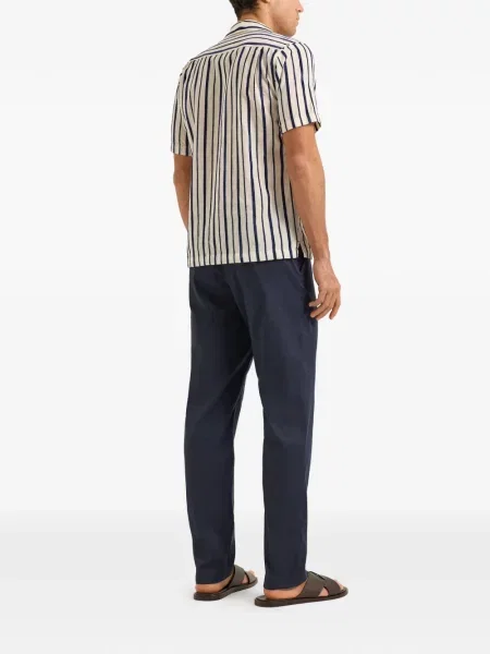 Риза Orlebar Brown на райета кафяво