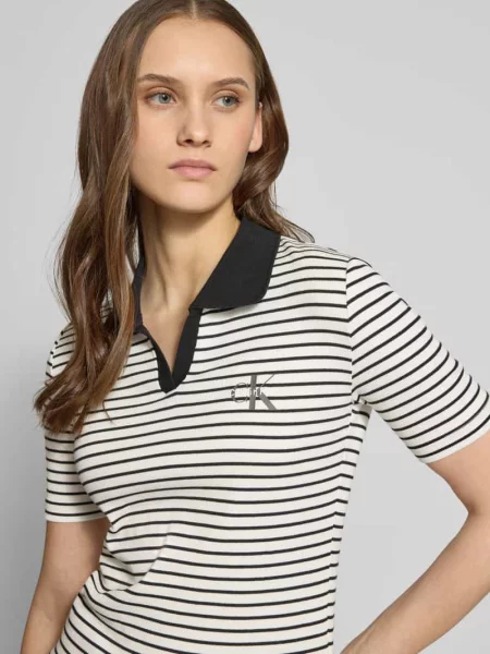 Koszulka polo o kroju slim fit z naszywanym logo Calvin Klein Jeans czarna