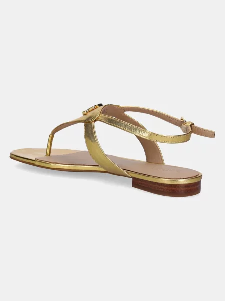 Kožené sandály Lauren Ralph Lauren Everley zlatá