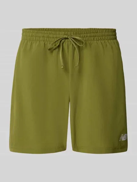 Szorty z elastycznym pasem i logo New Balance zielone
