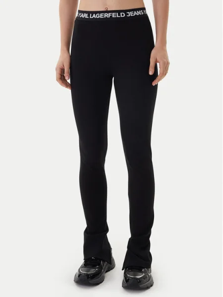 KARL LAGERFELD JEANS Leggings Milano / alb negru