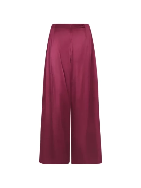 Pantaloni palazzo Danamé din satin violet