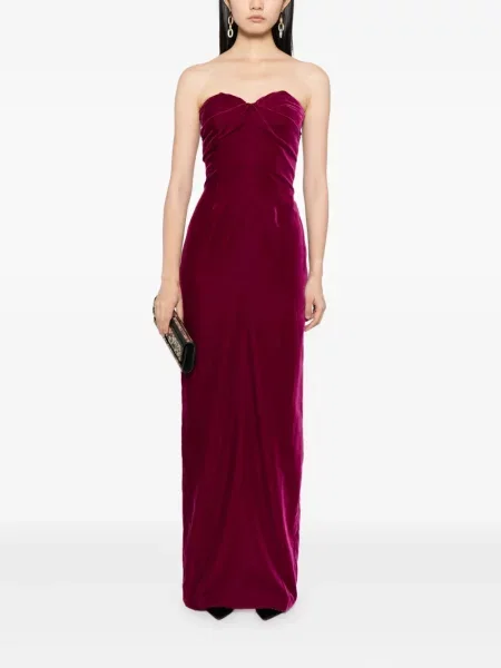 Rochie Tom Ford drapată de costum violet