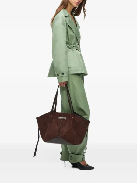 Τσάντα shopper Karl Lagerfeld σουέτ καφέ