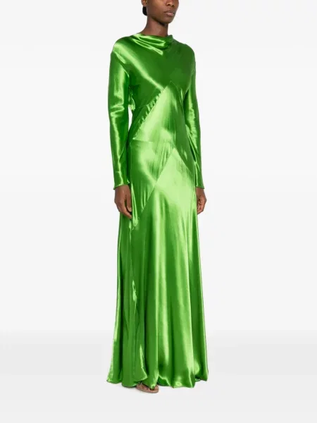 Lung rochie Erika Cavallini drapată verde