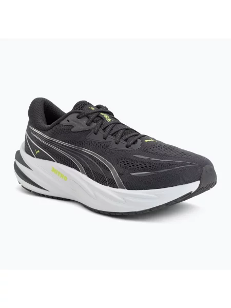Încălțăminte de alergare pentru bărbați Puma Velocity Nitro 5 moody gray/sunny lime gri