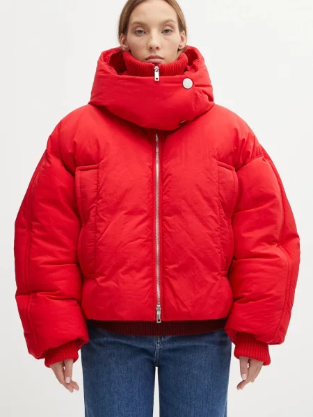 Sportmax geacă de puf GLIZIA de iarnă oversize roșu