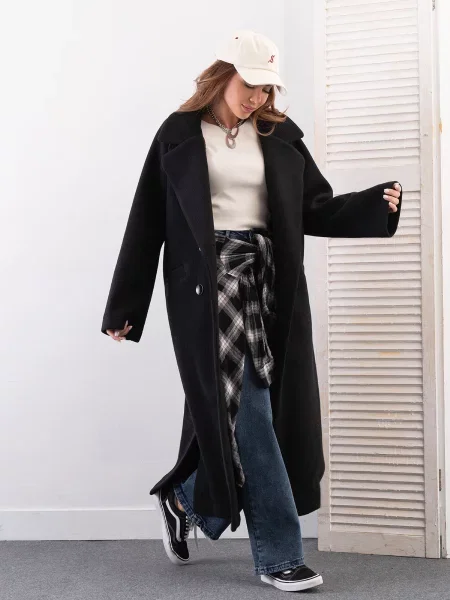 ISSA Plus Пальто чорний