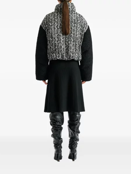 Geacă Balmain din tweed negru