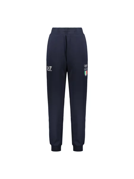 Spodnie dresowe Emporio Armani Ea7 niebieskie