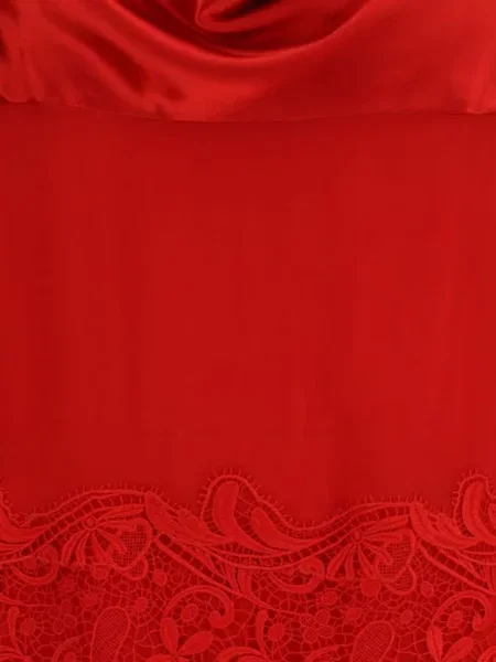 Rochie midi Ferragamo de mătase roșu