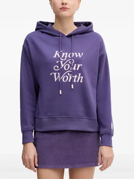 Hanorac cu glugă Benetton cu imagine violet