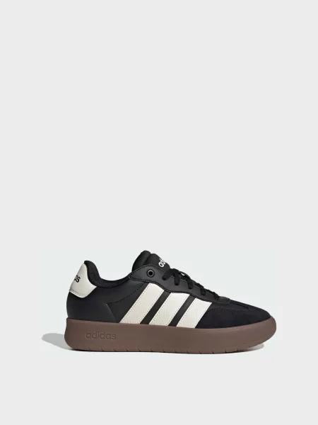 Кожаные кеды Adidas черные