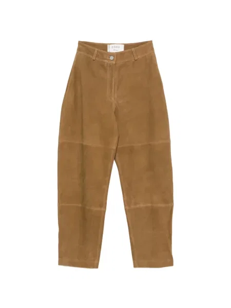 Pantaloni Róhe din piele de căprioară maro