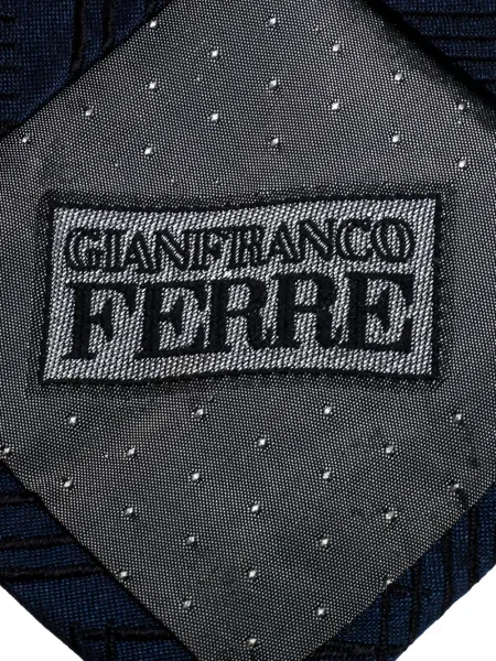 Ριγέ γραβάτα Gianfranco Ferre με κέντημα μπλε