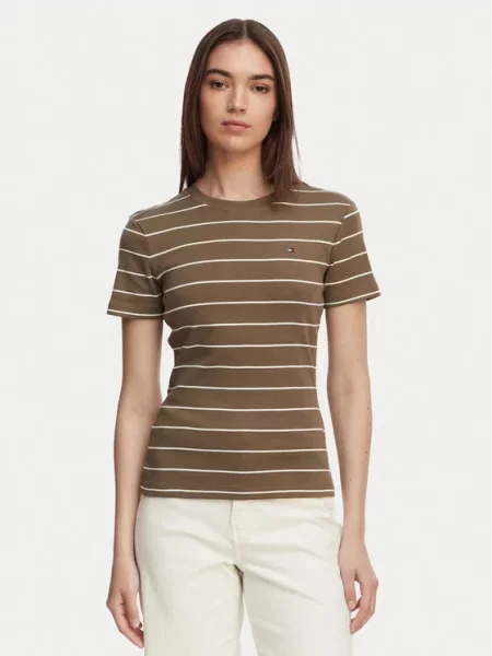 TOMMY HILFIGER Marškinėliai CODY / balta ruda
