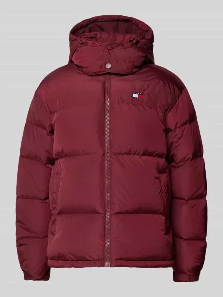 Kurtka pikowana z kapturem model ‘ALASKA’ Tommy Jeans bordowa