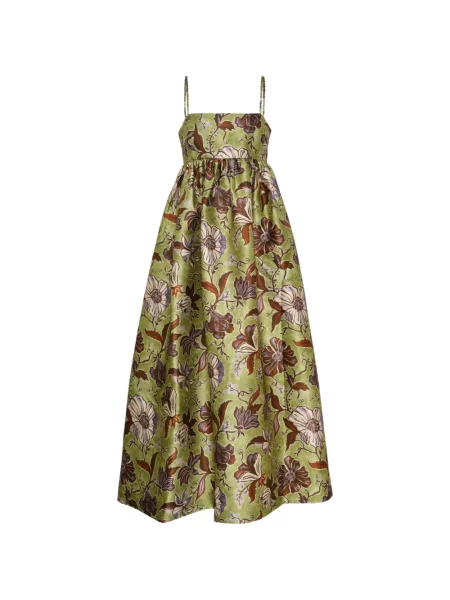 Rochie midi Alemais până la genunchi de costum verde