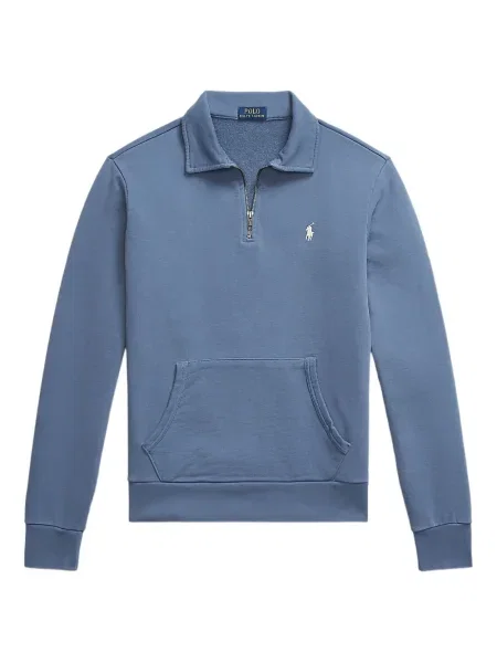 Șapcă Polo Ralph Lauren din fleece cu dungi cu volane albastru